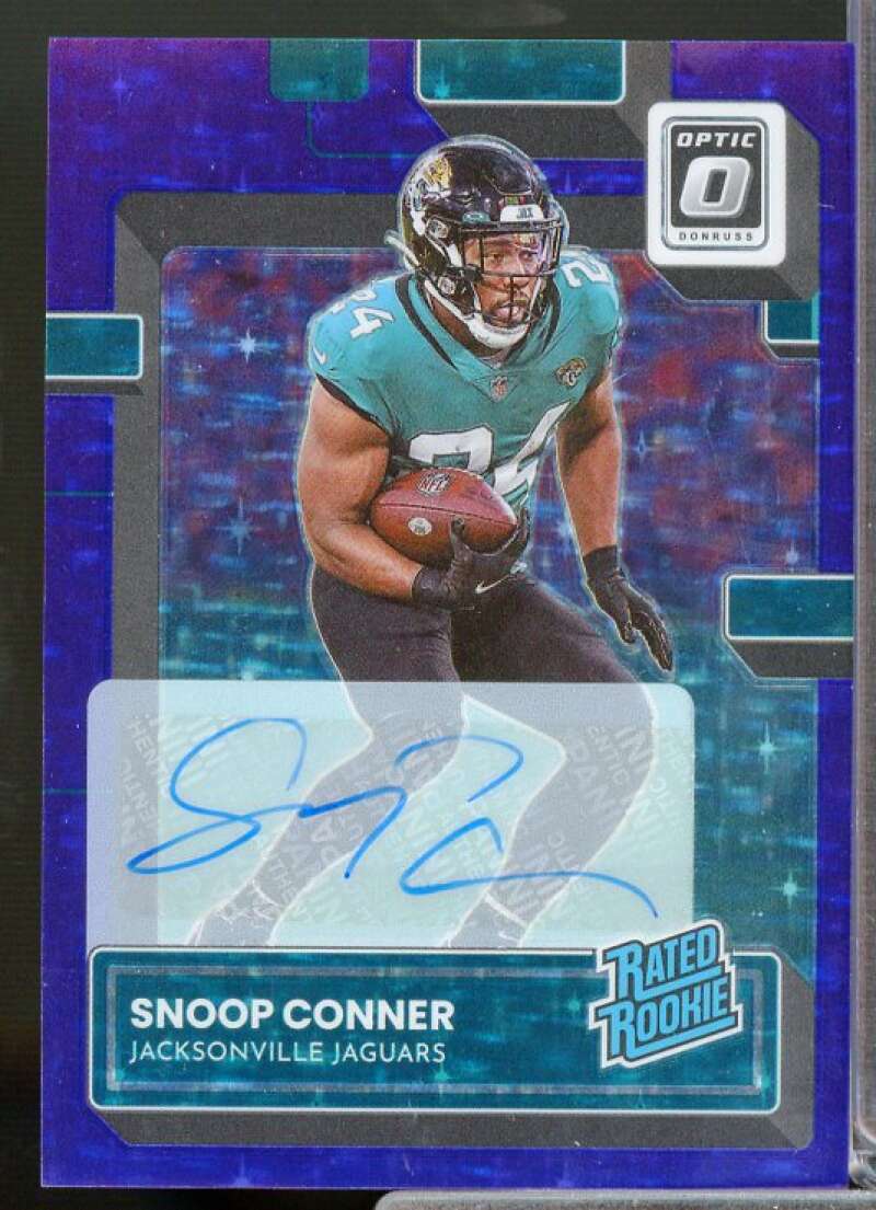 Snoop Conner Card 2022 Donruss Optic Rated Rookies Autographs Purple Stars #279  Image 1