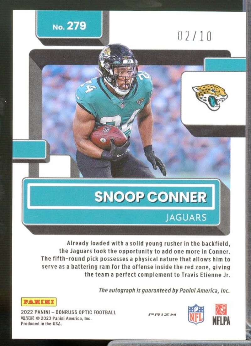 Snoop Conner Card 2022 Donruss Optic Rated Rookies Autographs Purple Stars #279  Image 2
