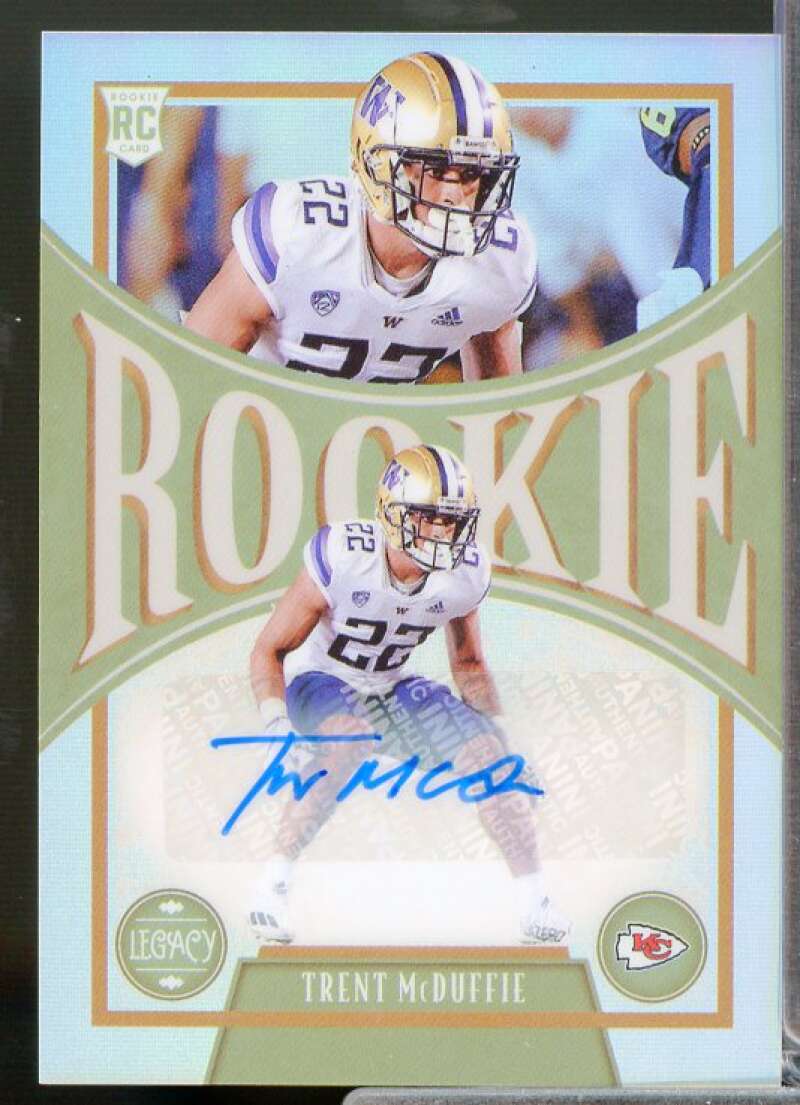 Trent McDuffie Rookie 2022 Panini Legacy Rookies Premium Penmanship Silver #180  Image 1