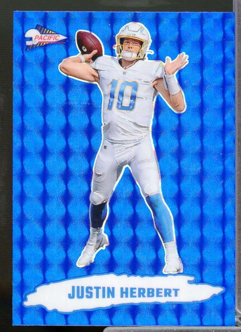 Justin Herbert Card 2022 Zenith '92 Pacific Blue #3  Image 1