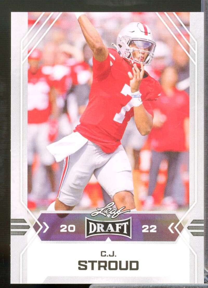 CJ Stroud Rookie Card 2022 Leaf Draft Retail #3  Image 1