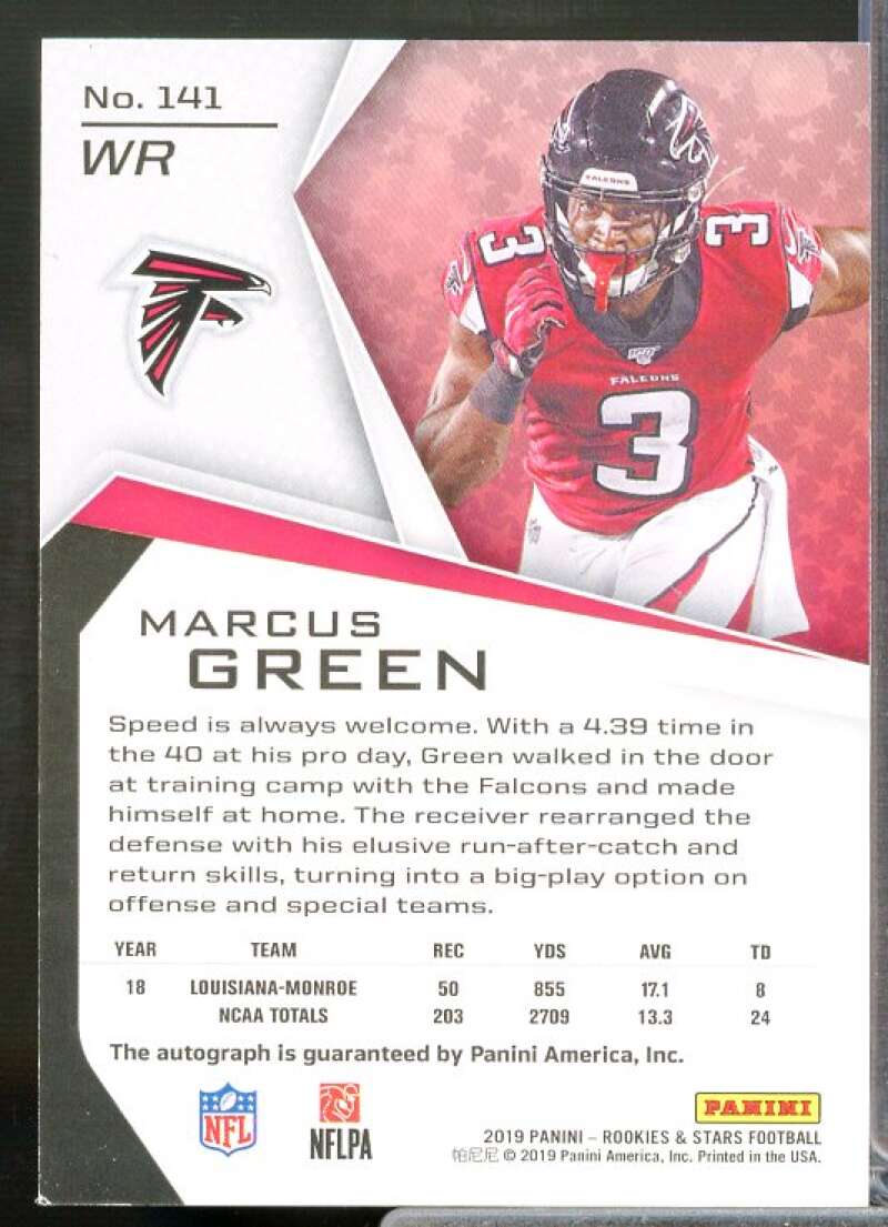 Marcus Green Rookie Card 2019 Rookies Stars Rookies Longevity Signatures #141  Image 2