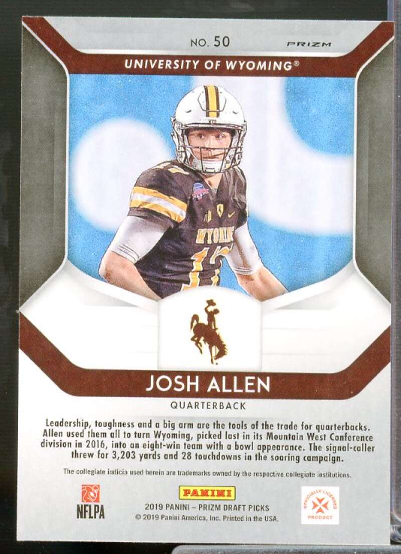 Josh Allen Card 2019 Panini Prizm Draft Picks Prizms Pink Pulsar #50  Image 2