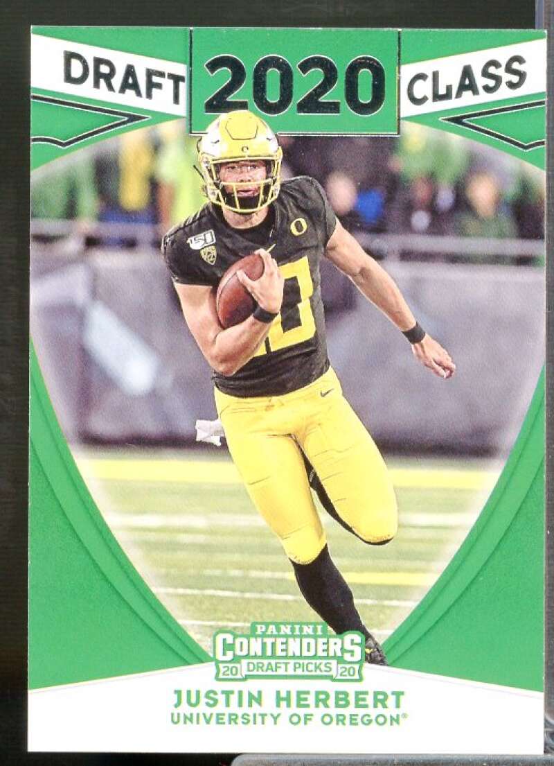 Justin Herbert Card 2020 Panini Contenders Draft Picks Draft Class #4  Image 1