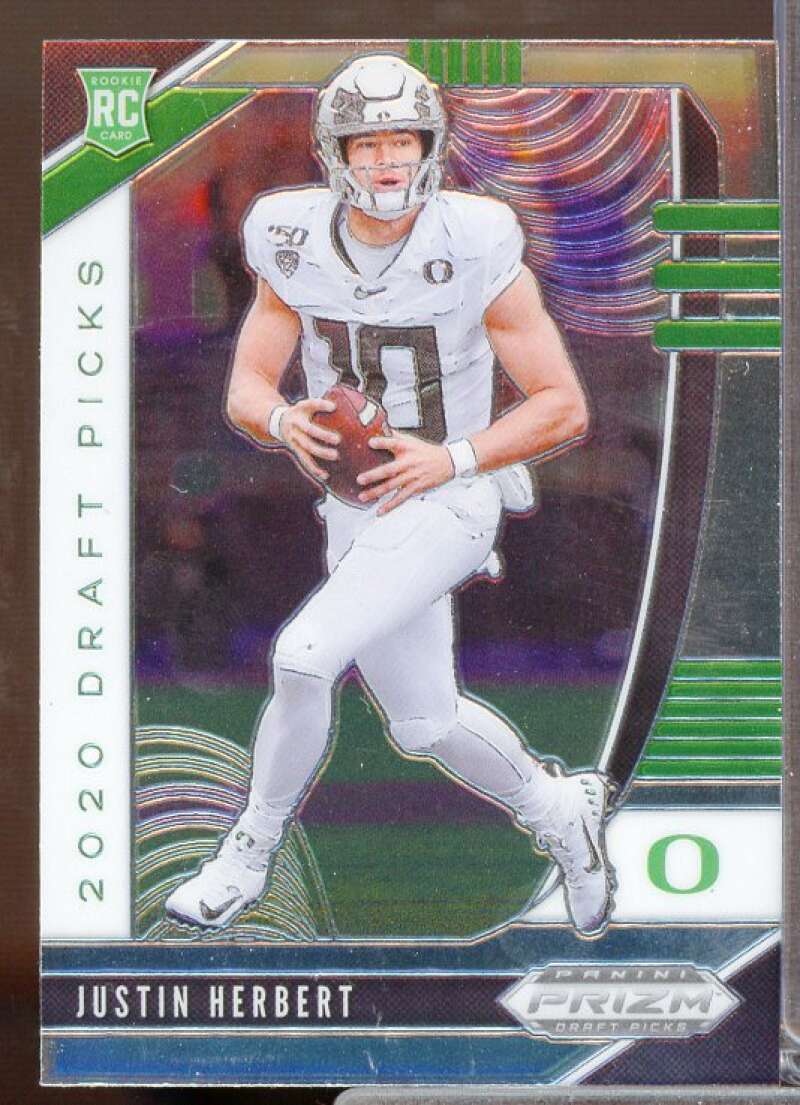 Justin Herbert Rookie Card 2020 Panini Prizm Draft Picks #102  Image 1