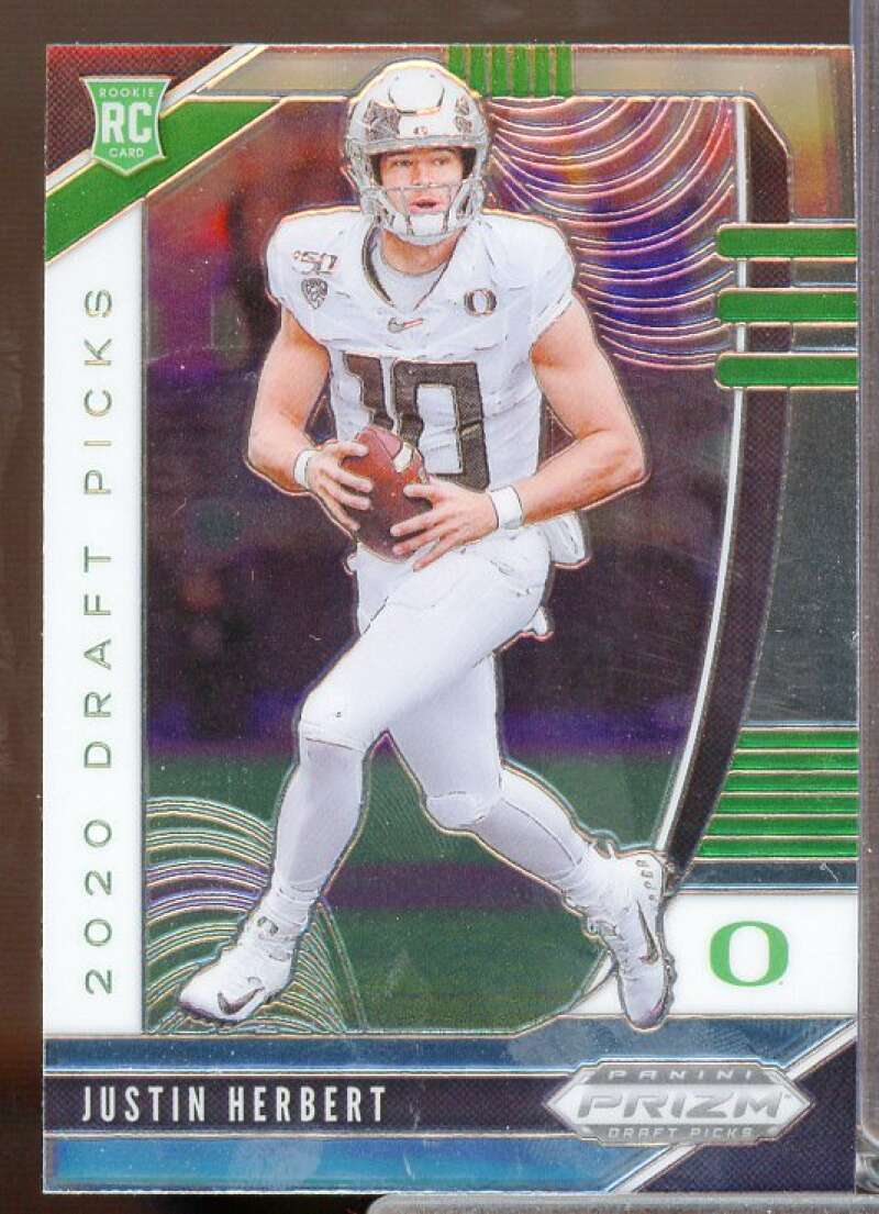 Justin Herbert Rookie Card 2020 Panini Prizm Draft Picks #102  Image 1
