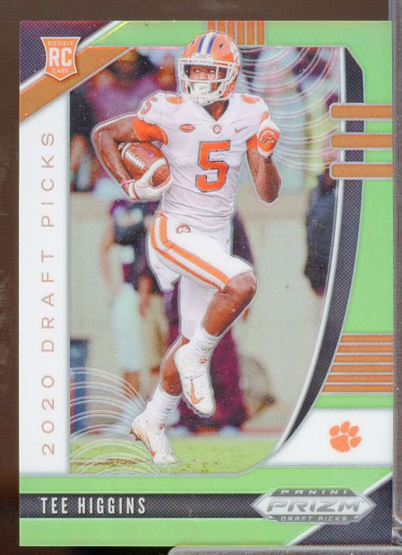 Tee Higgins Rookie Card 2020 Panini Prizm Draft Picks Prizms Neon Green #107  Image 1