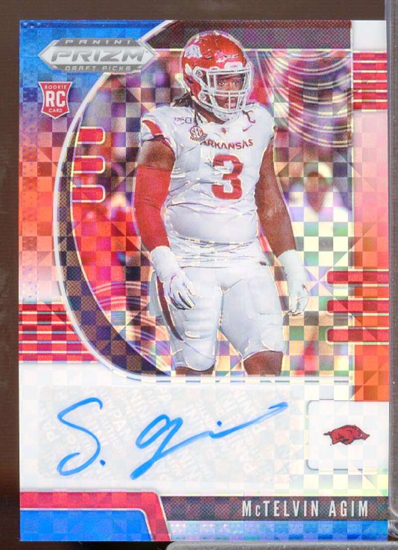 McTelvin Agim 2020 Prizm Draft Picks Autograph Prizms Red White and Blue #192  Image 1