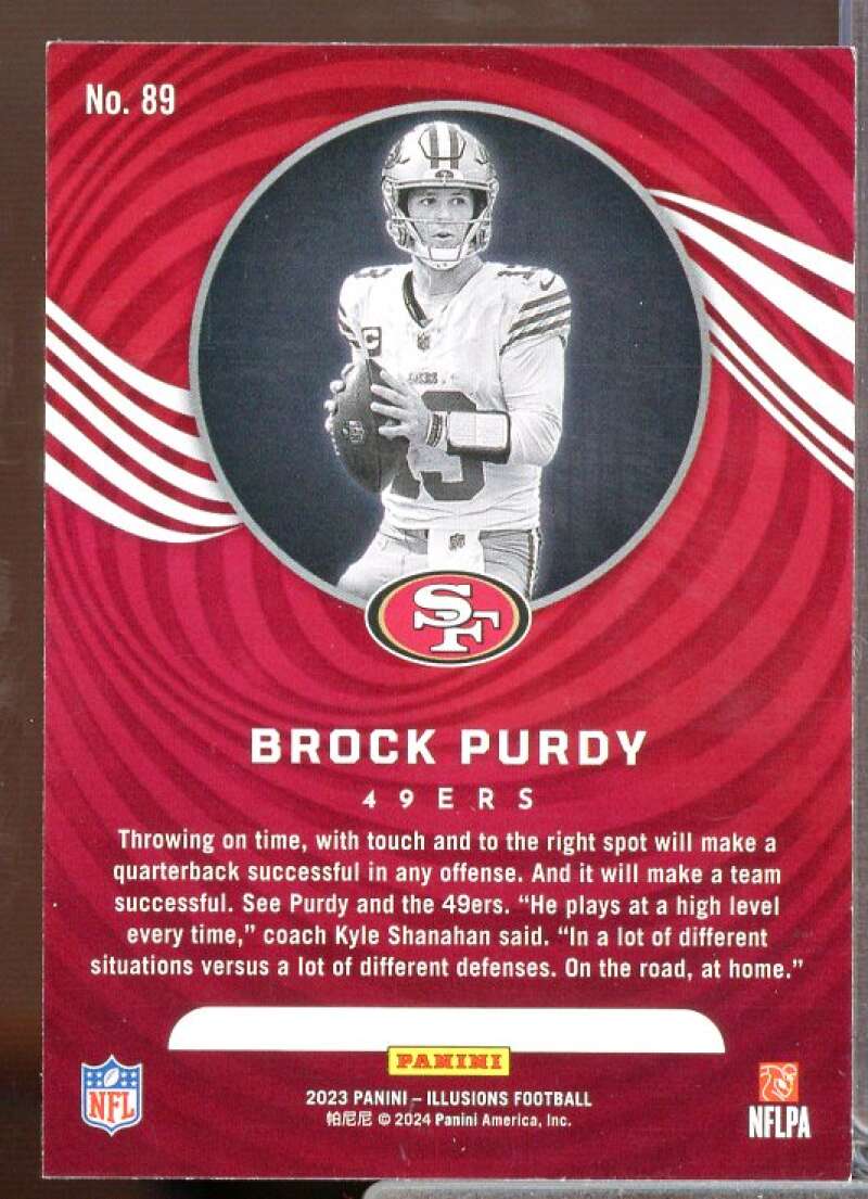 Brock Purdy Card 2023 Panini Illusions Orange #89  Image 2