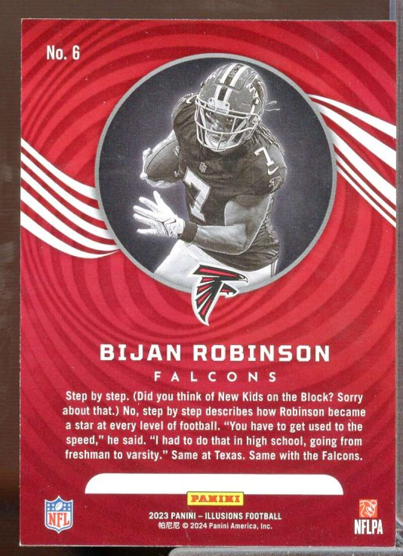 Bijan Robinson Rookie Card 2023 Panini Illusions #6  Image 2