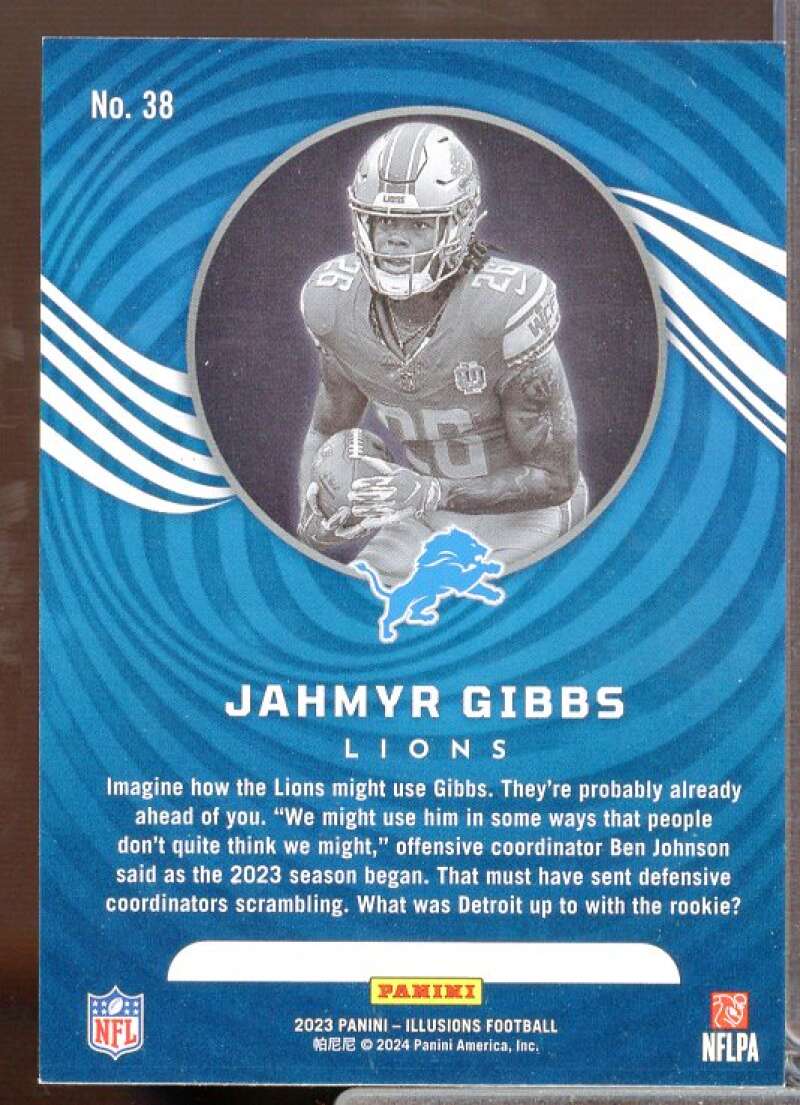 Jahmyr Gibbs Rookie Card 2023 Panini Illusions #38  Image 2