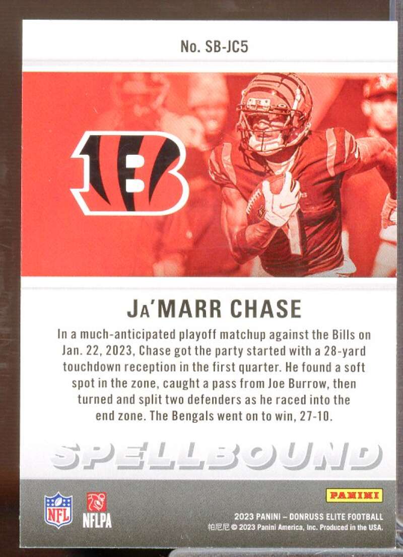 Ja'Marr Chase Card 2023 Elite Spellbound Pink #6  Image 2