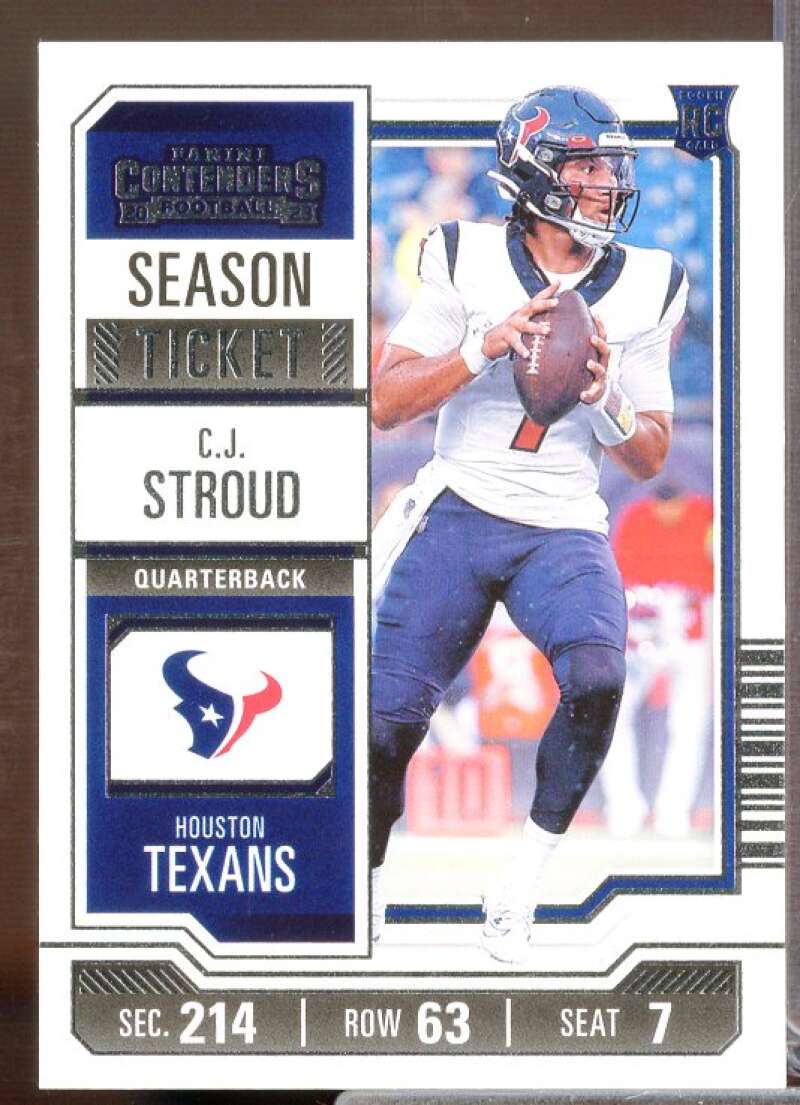 CJ Stroud Rookie Card 2023 Panini Contenders #40  Image 1