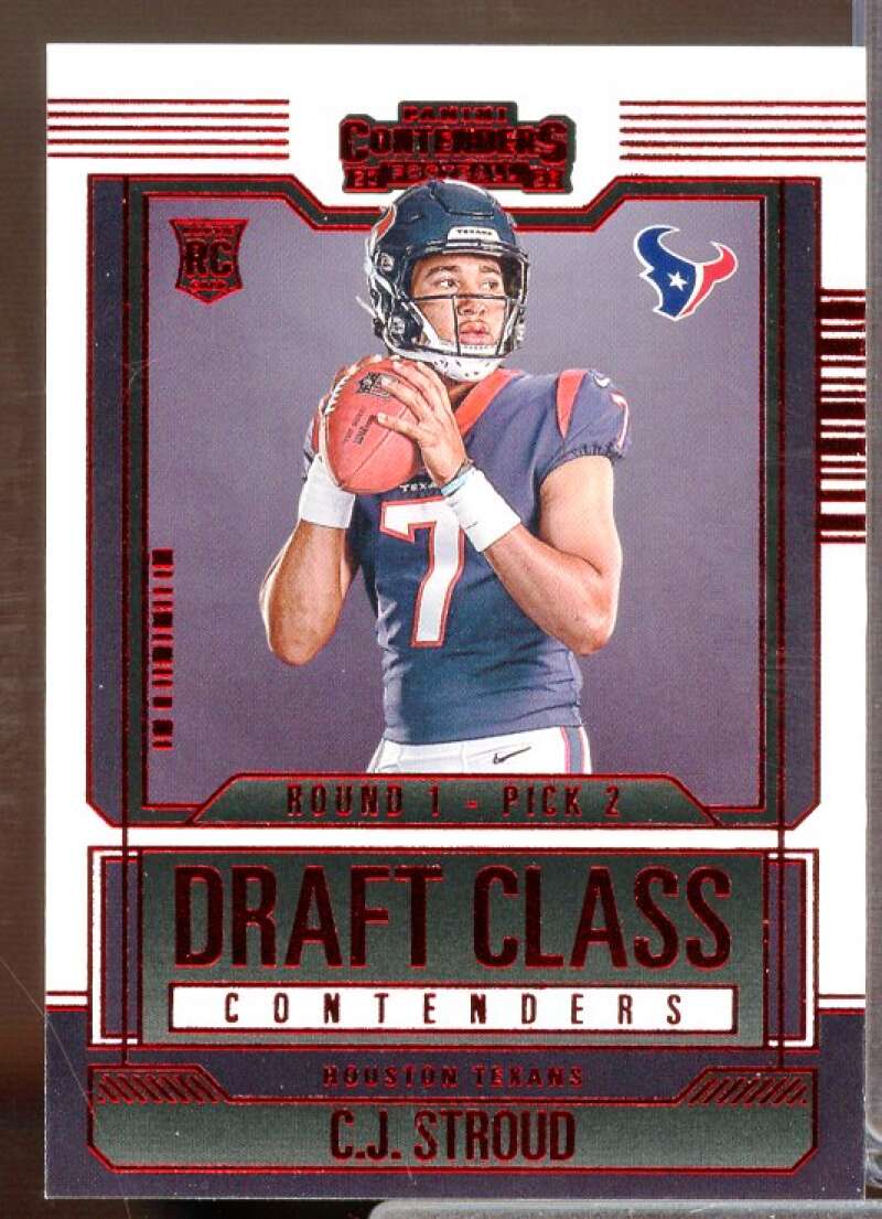 CJ Stroud Card 2023 Panini Contenders Draft Class Contenders Red #5  Image 1