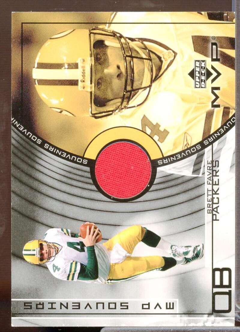 Brett Favre Card 2002 Upper Deck MVP Souvenirs #SSBF  Image 1