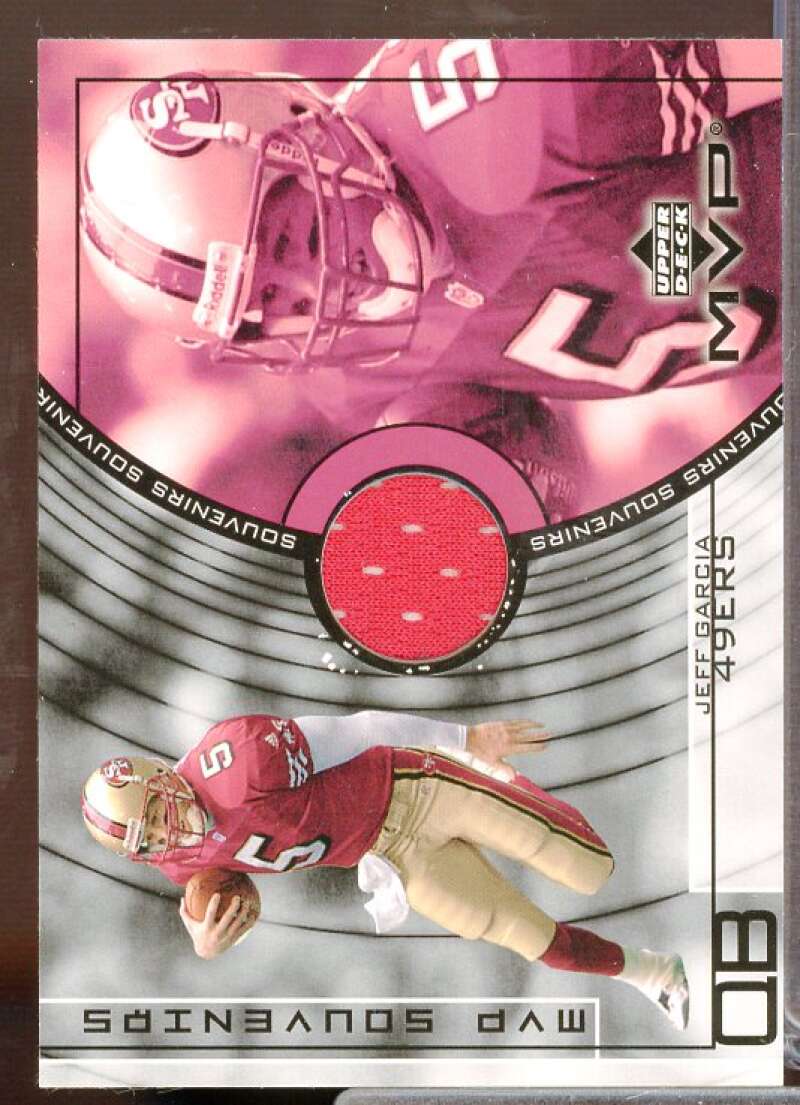 Jeff Garcia Card 2002 Upper Deck MVP Souvenirs #SSJG  Image 1