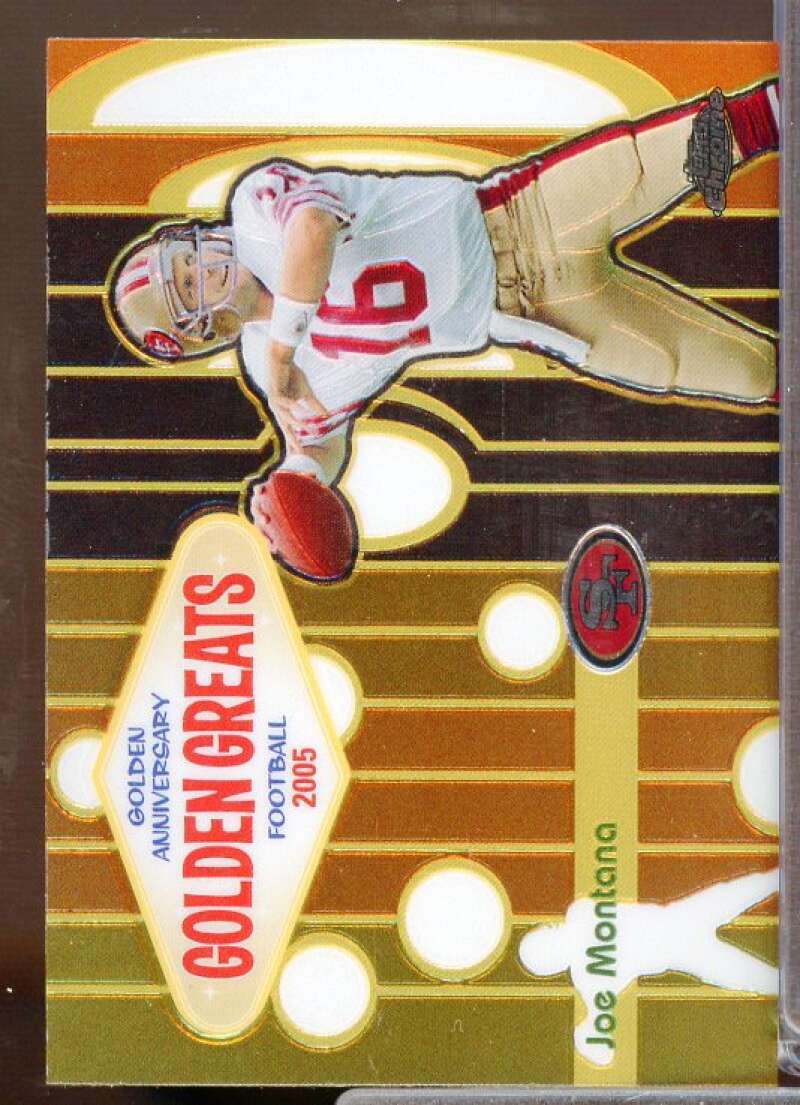 Joe Montana Card 2005 Topps Chrome Golden Anniversary Golden Greats #GA1  Image 1