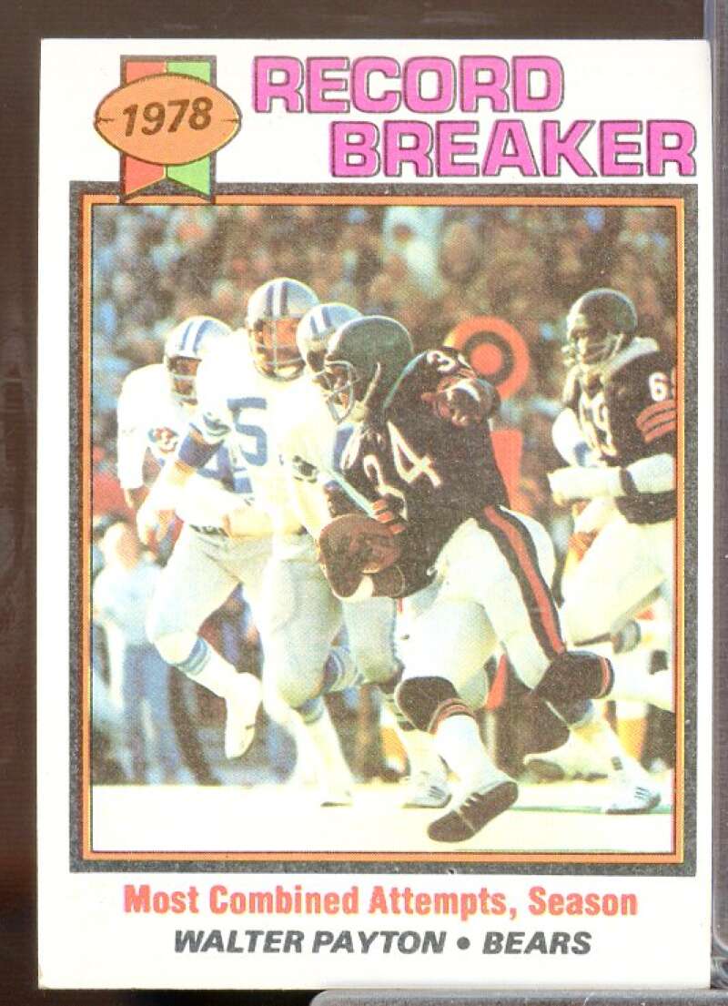 Walter Payton RB/Most Combined/Attempts&amp; Season Card 1979 Topps #335  Image 1