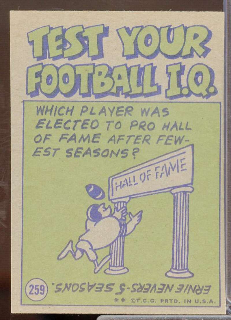 Larry Csonka IA Card 1972 Topps #259  Image 2