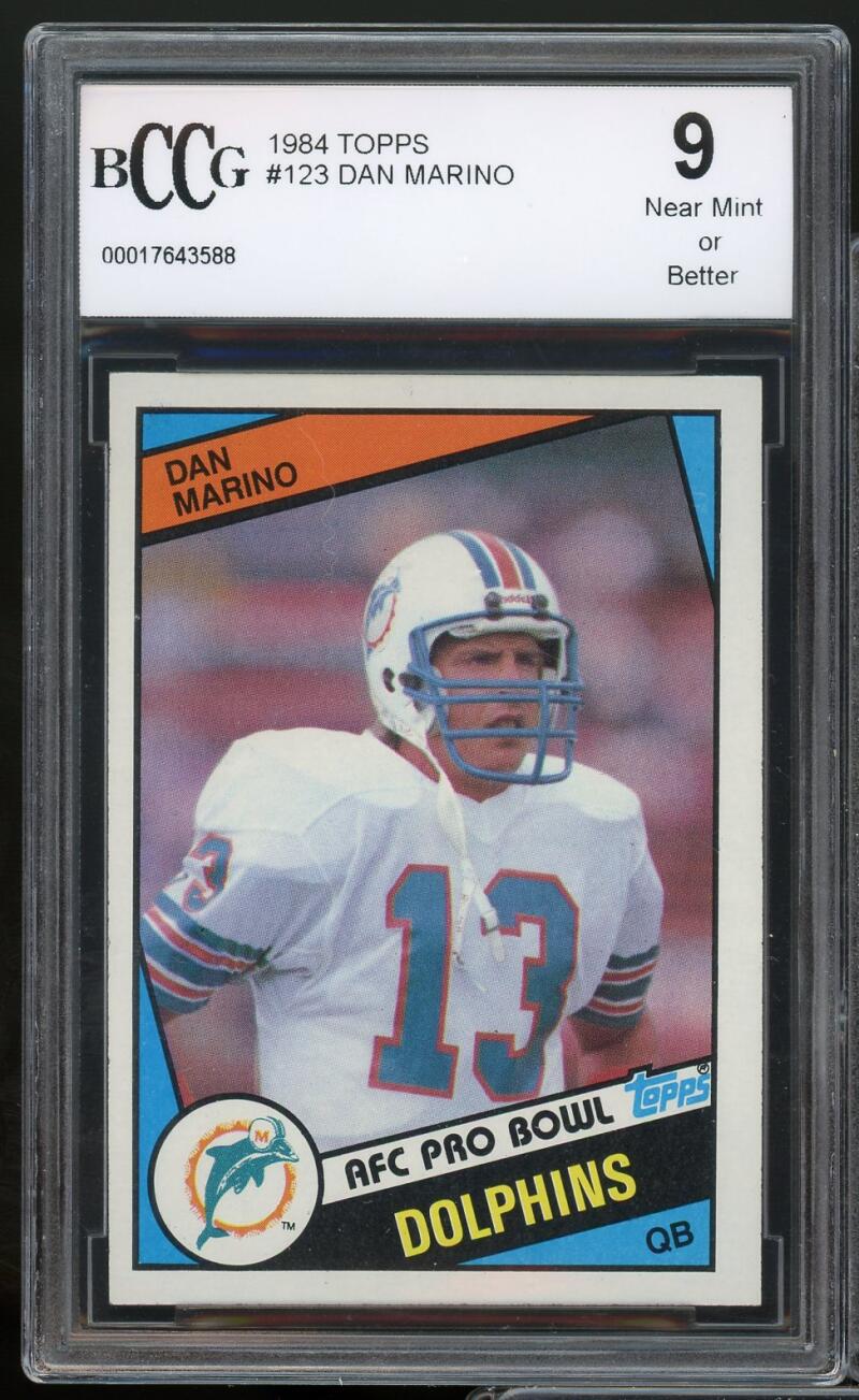 1984 Topps #123 Dan Marino Rookie Card BGS BCCG 9 Near Mint+ Image 1