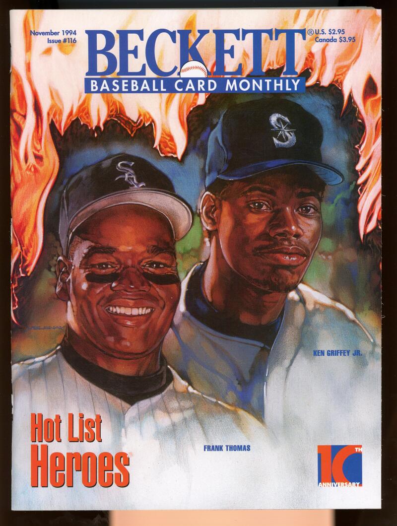 Beckett Baseball Card Monthly #116 November 1994 Frank Thomas Ken Griffey Image 1