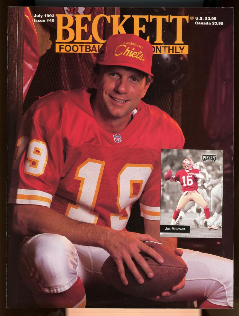 Beckett Football Card Monthly #40 July 1993 Joe Montana Chiefs Image 1