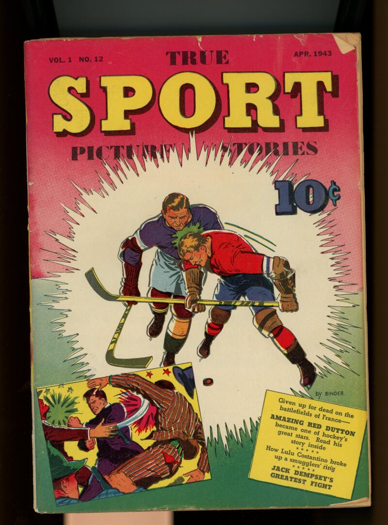 True Sport Vol 1 #12 April 1943 Picture Stories Hockey Magazine Image 1