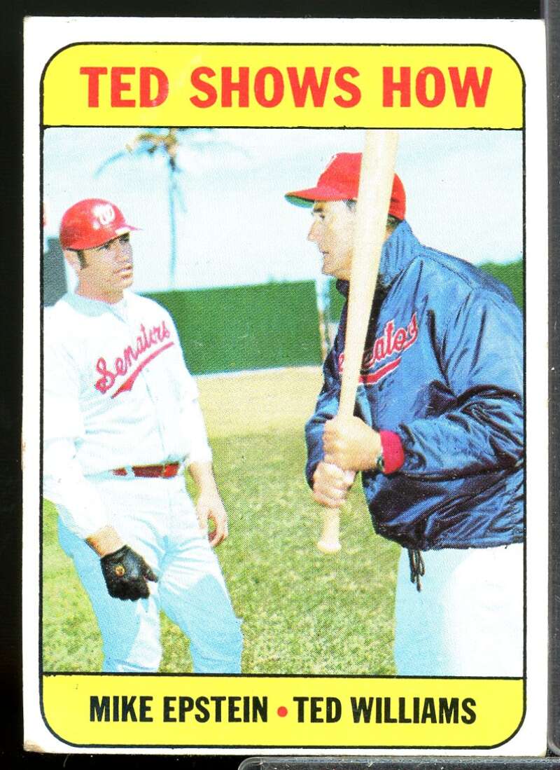 Ted Shows How/Mike Epstein/Ted Williams MG Card 1969 Topps #539  Image 1