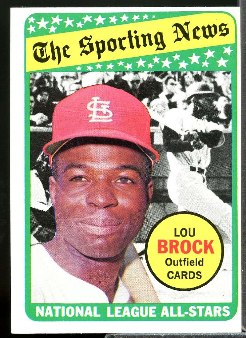 Lou Brock AS Card 1969 Topps #428  Image 1