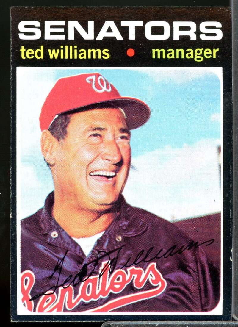 Ted Williams MG Card 1971 Topps #380  Image 1