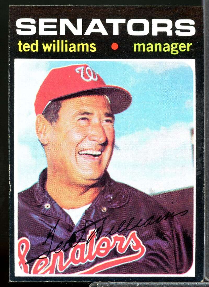 Ted Williams MG Card 1971 Topps #380  Image 1