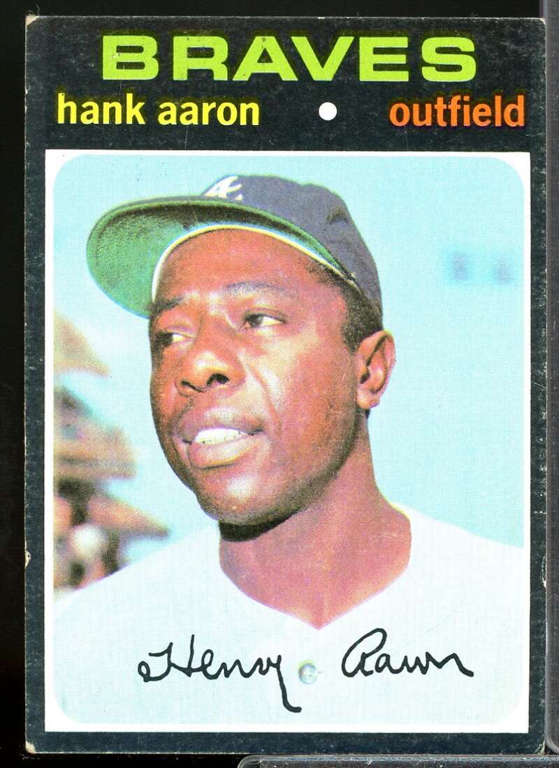 Hank Aaron Card 1971 Topps #400  Image 1