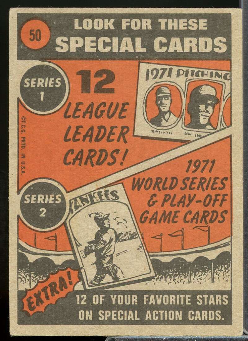 Willie Mays IA Card 1972 Topps #50  Image 2