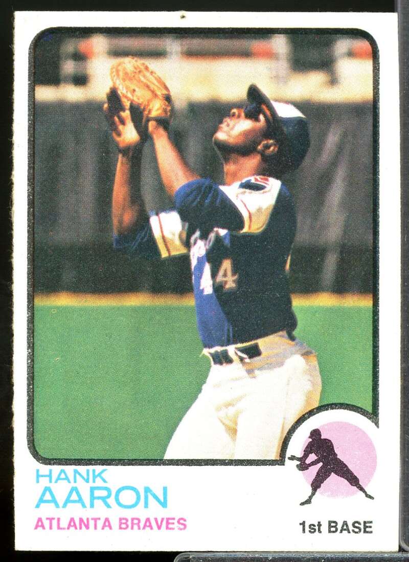 Hank Aaron Card 1973 Topps #100  Image 1
