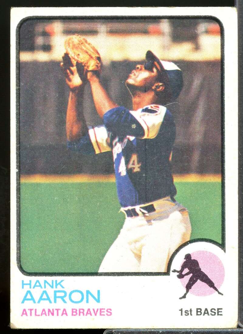 Hank Aaron Card 1973 Topps #100  Image 1