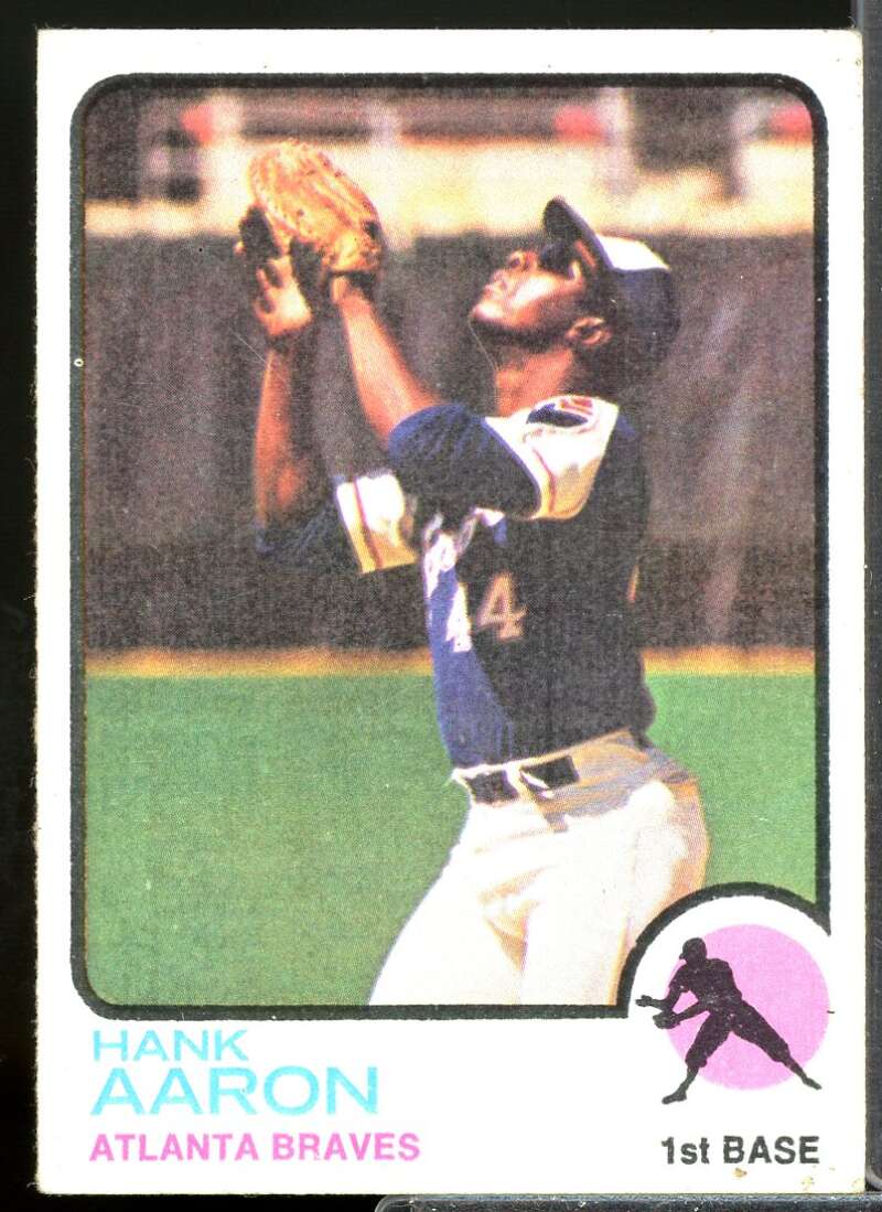Hank Aaron Card 1973 Topps #100  Image 1