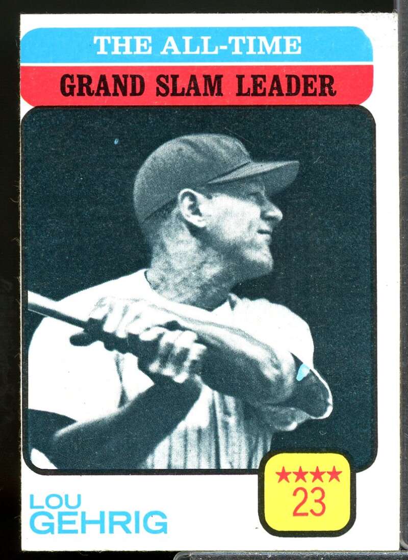 Lou Gehrig/All-Time Grand Slam Leader Card 1973 Topps #472  Image 1