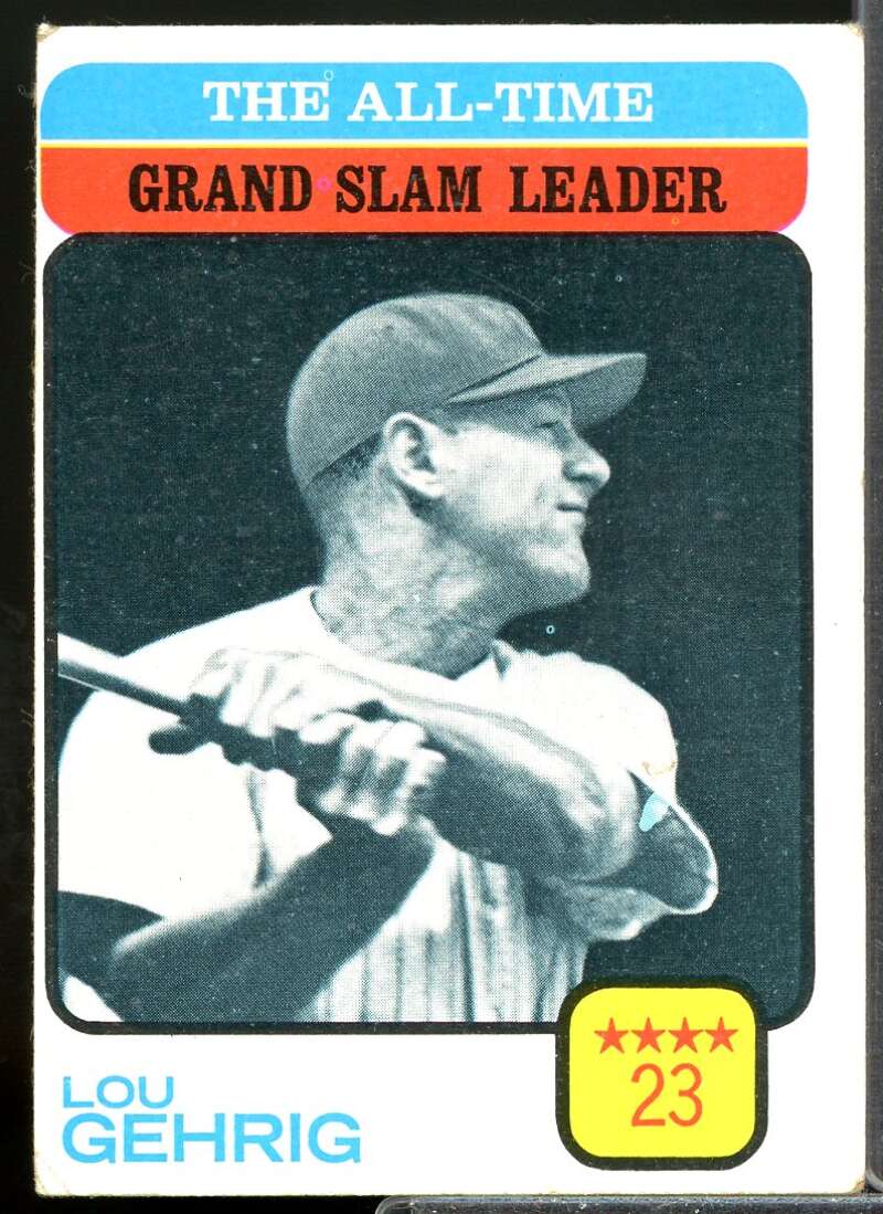 Lou Gehrig/All-Time Grand Slam Leader Card 1973 Topps #472  Image 1