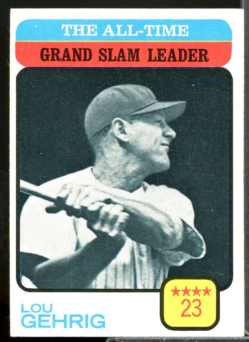 Lou Gehrig/All-Time Grand Slam Leader Card 1973 Topps #472  Image 1