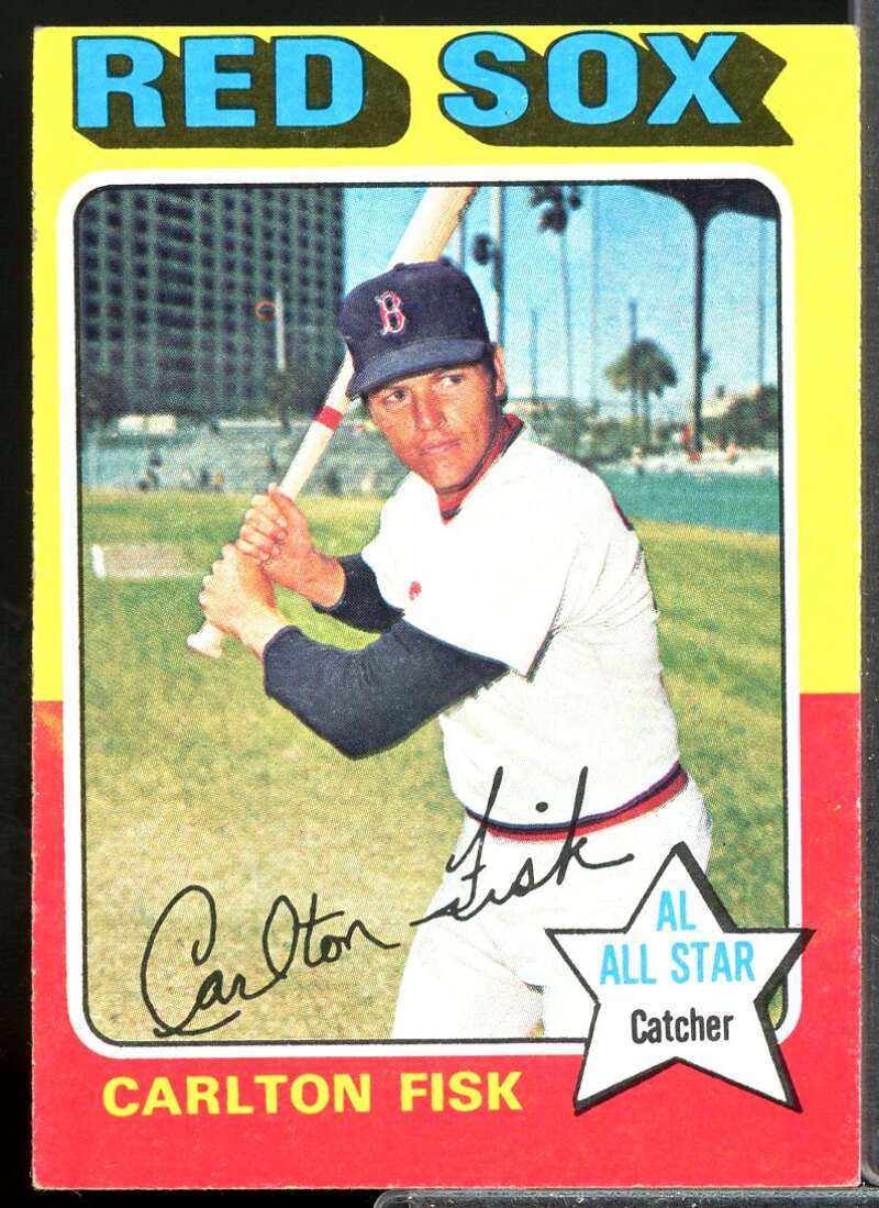 Carlton Fisk Card 1975 Topps #80  Image 1