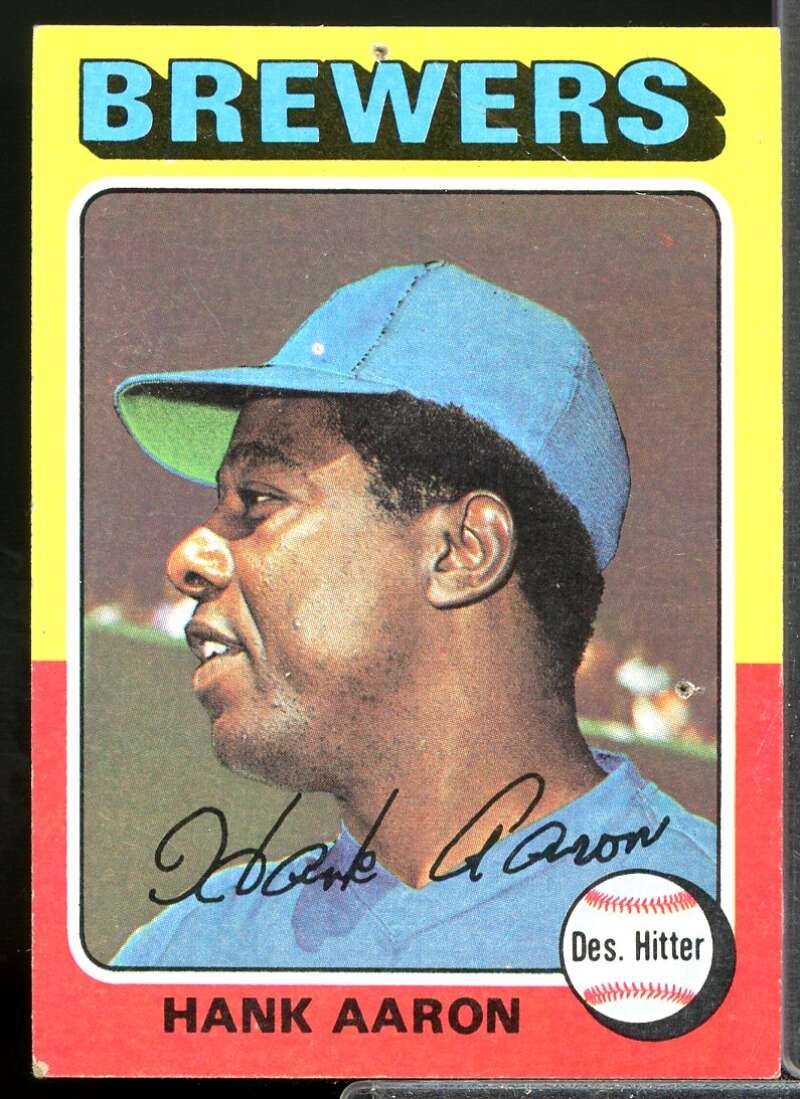 Hank Aaron Card 1975 Topps #660  Image 1