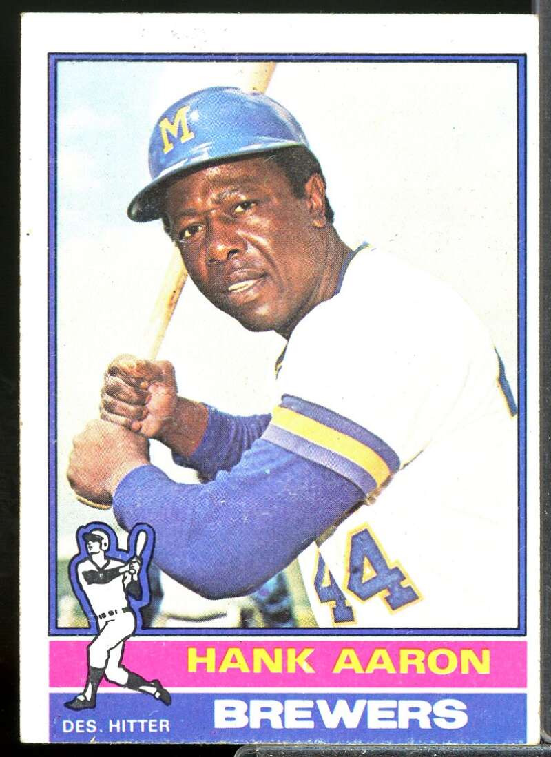 Hank Aaron Card 1976 Topps #550  Image 1