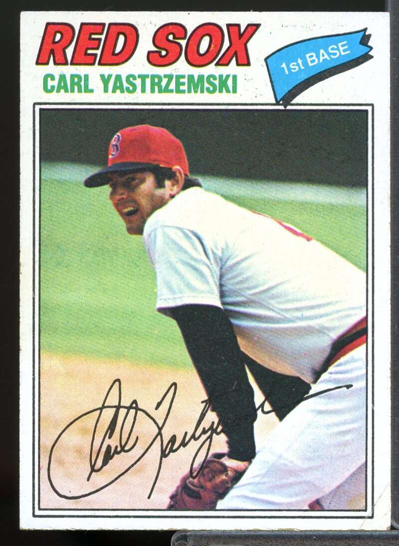 Carl Yastrzemski Card 1977 Topps #480  Image 1