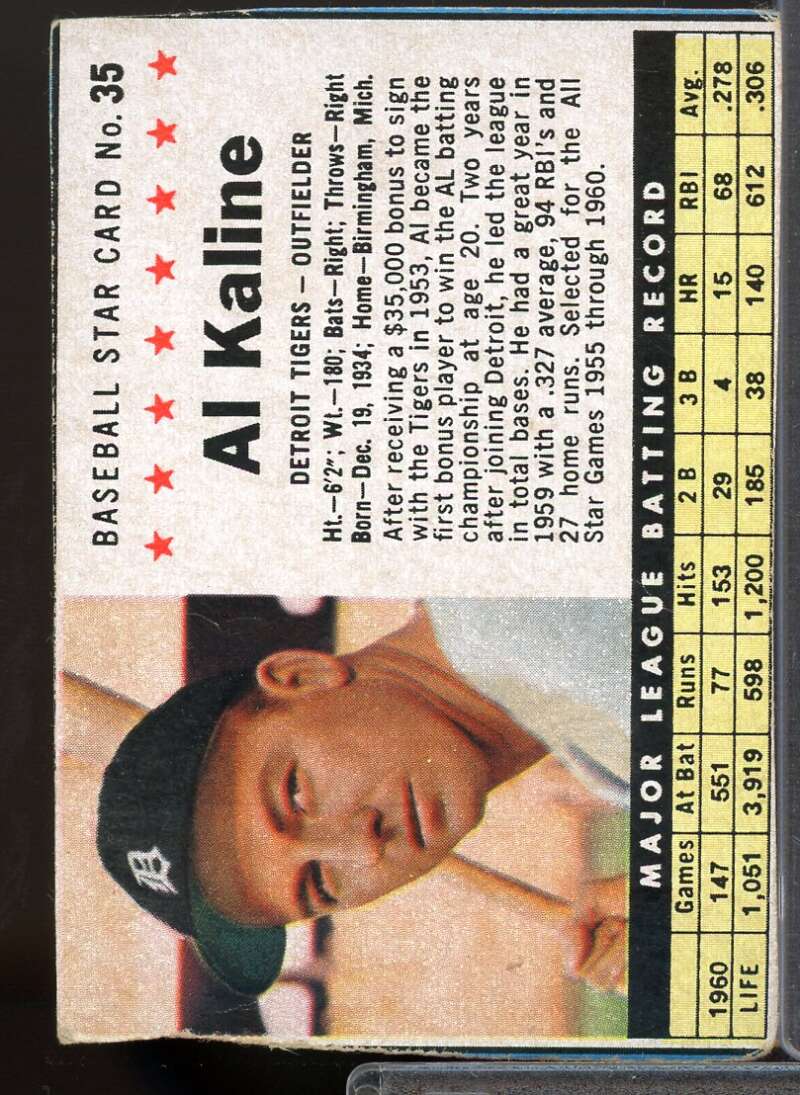 Al Kaline COM Card 1961 Post #35A  Image 1