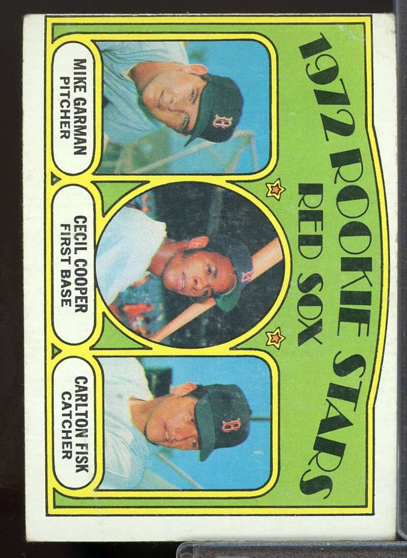 Rookie Stars/Mike Garman/Cecil Cooper RC/Carlton Fisk Rookie 1972 Topps #79  Image 1