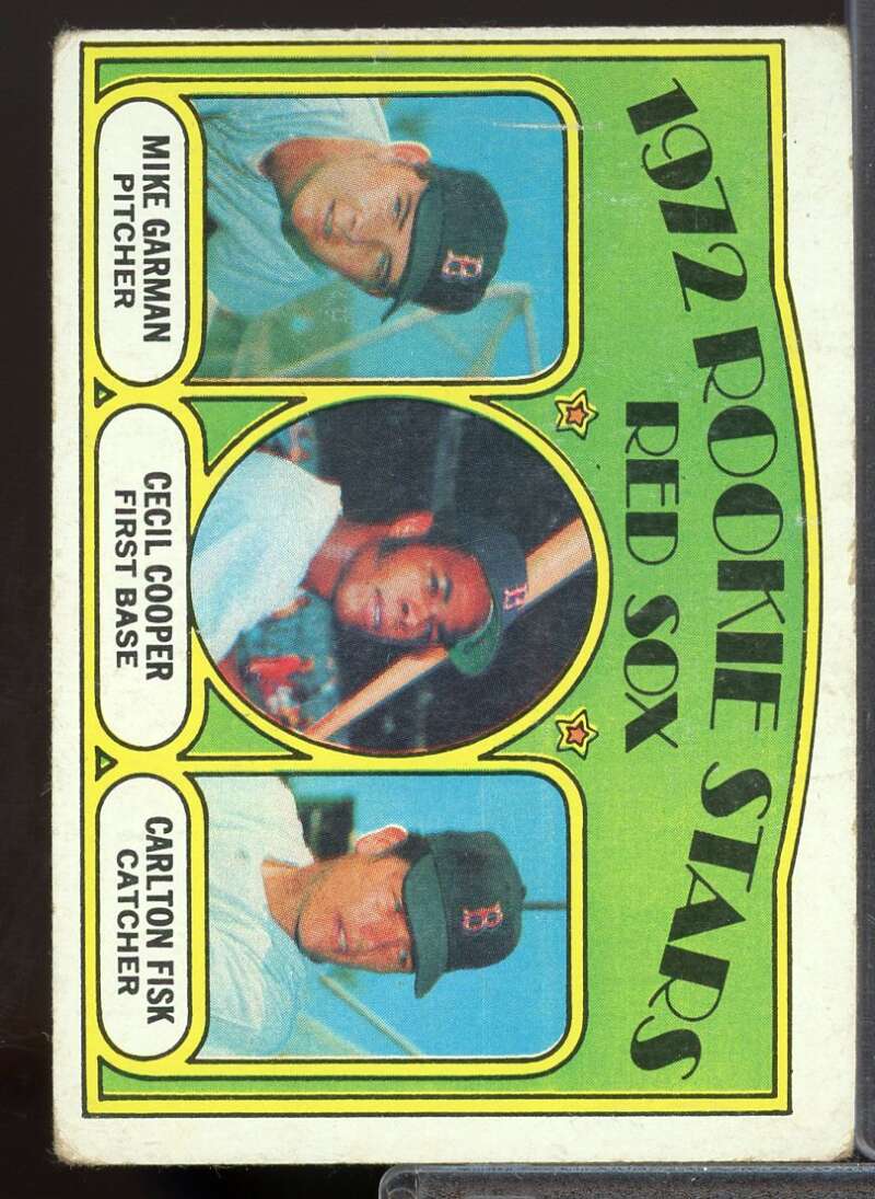 Rookie Stars/Mike Garman/Cecil Cooper RC/Carlton Fisk Rookie 1972 Topps #79  Image 1