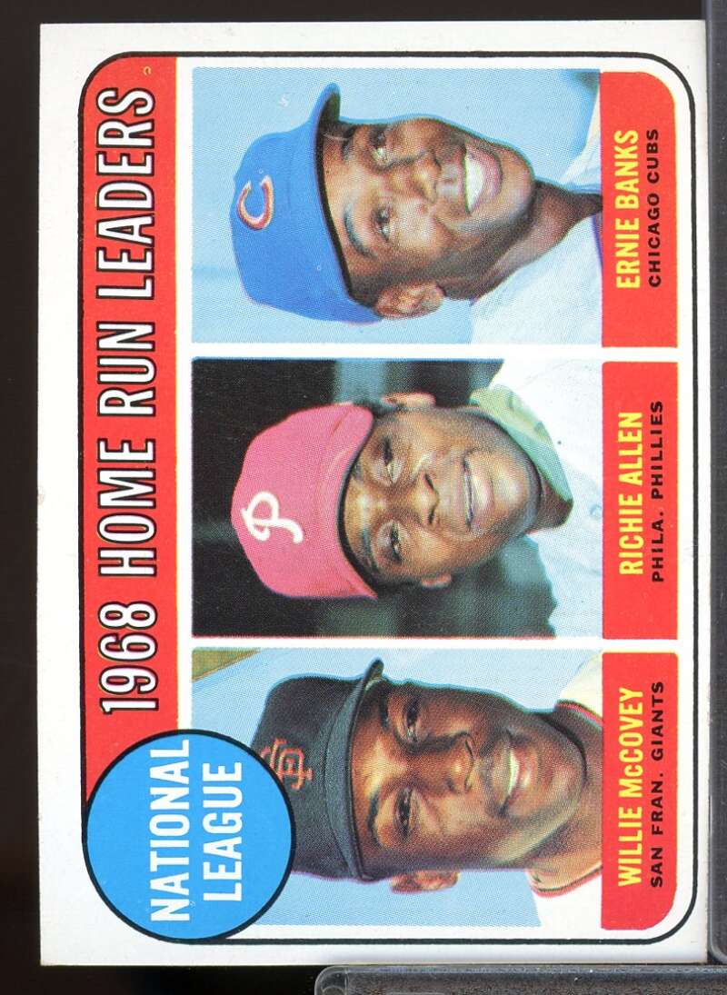 NL Home Run Leaders/Willie McCovey/Richie Allen/Ernie Banks Card 1969 Topps #6  Image 1