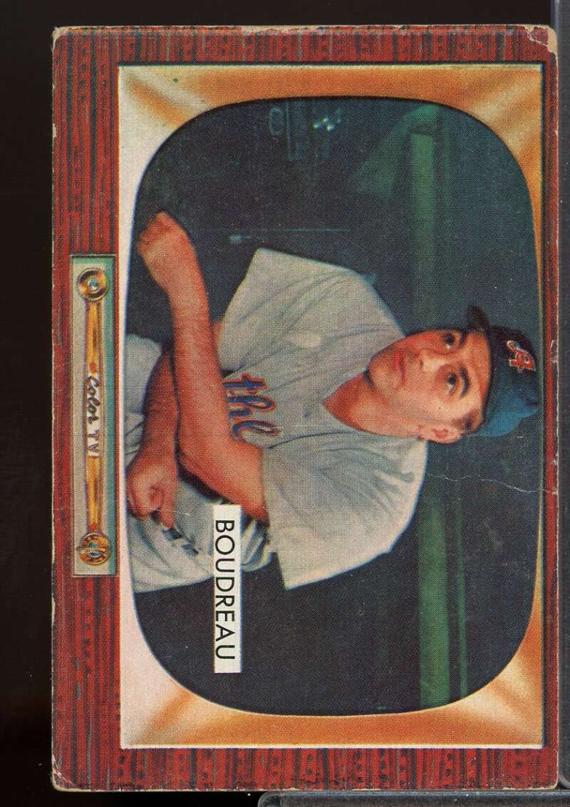 Lou Boudreau MG Card 1955 Bowman #89  Image 1