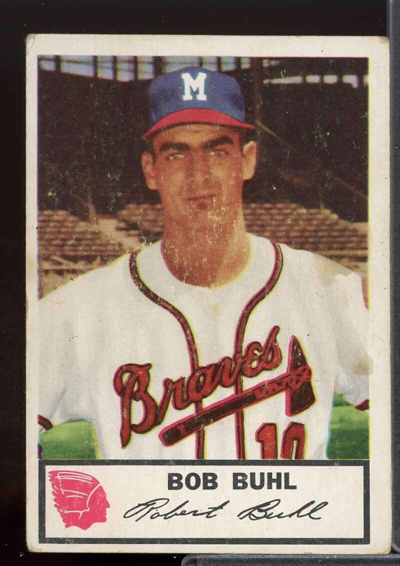 Bob Buhl Card 1953 Braves Johnston Cookies #4  Image 1
