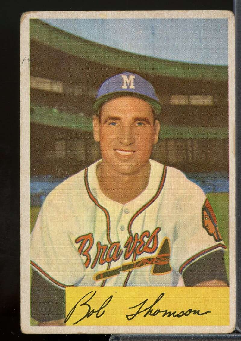Bobby Thomson Card 1954 Bowman #201  Image 1